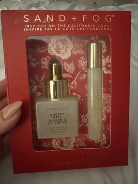 🍒 NWT Sand + Fog Perfume Oil Gift Set – Cherry Kiss – Rollerball + Full Size🍒